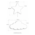 LED-Wand-Nachtlicht Stern Rosa aus Naturholz – Dekorative Kinderlampe – Bild 8