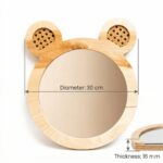 Dekorativer Bär-Spiegel aus natürlichem Holz für Kinderzimmer – Bild 6