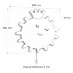 LED-Wandnachtlicht Sonne mit handbemaltem Holzkranz – Bild 6