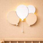 Handbemalte Ballons LED-Wandnachtlicht aus Holz | LED Nachtlicht Holz