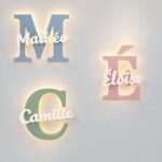 Personalisiertes Initial-Nachtlicht mit Namen LED Holz | LED Nachtlicht Holz