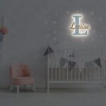 Personalisiertes Initial-Nachtlicht mit Namen LED Holz | LED Nachtlicht Holz