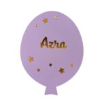 Personalisiertes Ballon-Wandnachtlicht mit Namen | LED Nachtlicht Holz