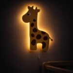 Giraffe LED-Wandnachtlicht aus Holz | LED Nachtlicht Holz