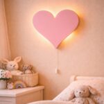 Personalisierbares Herz LED-Wandnachtlicht mit Namen | LED Nachtlicht Holz