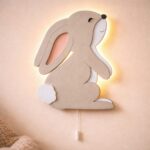Widderkaninchen LED-Wandnachtlicht aus mehrschichtigem Holz | LED Nachtlicht Holz