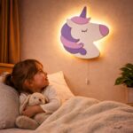 Einhorn LED-Wandnachtlicht aus Holz | LED Nachtlicht Holz