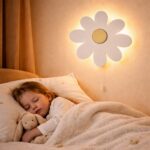 Gänseblümchen LED-Wandnachtlicht aus Holz | LED Nachtlicht Holz