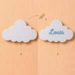 Personalisiertes Wolken LED-Wandnachtlicht mit Namen | LED Nachtlicht Holz