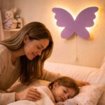 Schmetterling Silhouette LED-Wandnachtlicht aus Holz | LED Nachtlicht Holz