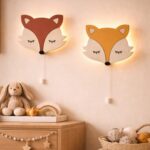 Fuchs LED-Wandnachtlicht aus Holz | LED Nachtlicht Holz