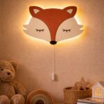 Fuchs LED-Wandnachtlicht aus Holz | LED Nachtlicht Holz